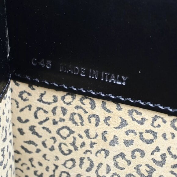 CARTIER Logo Panther Shoulder Hand Bag Leather Black GHW Made In Italy 34YG991 - Picture 8 of 16